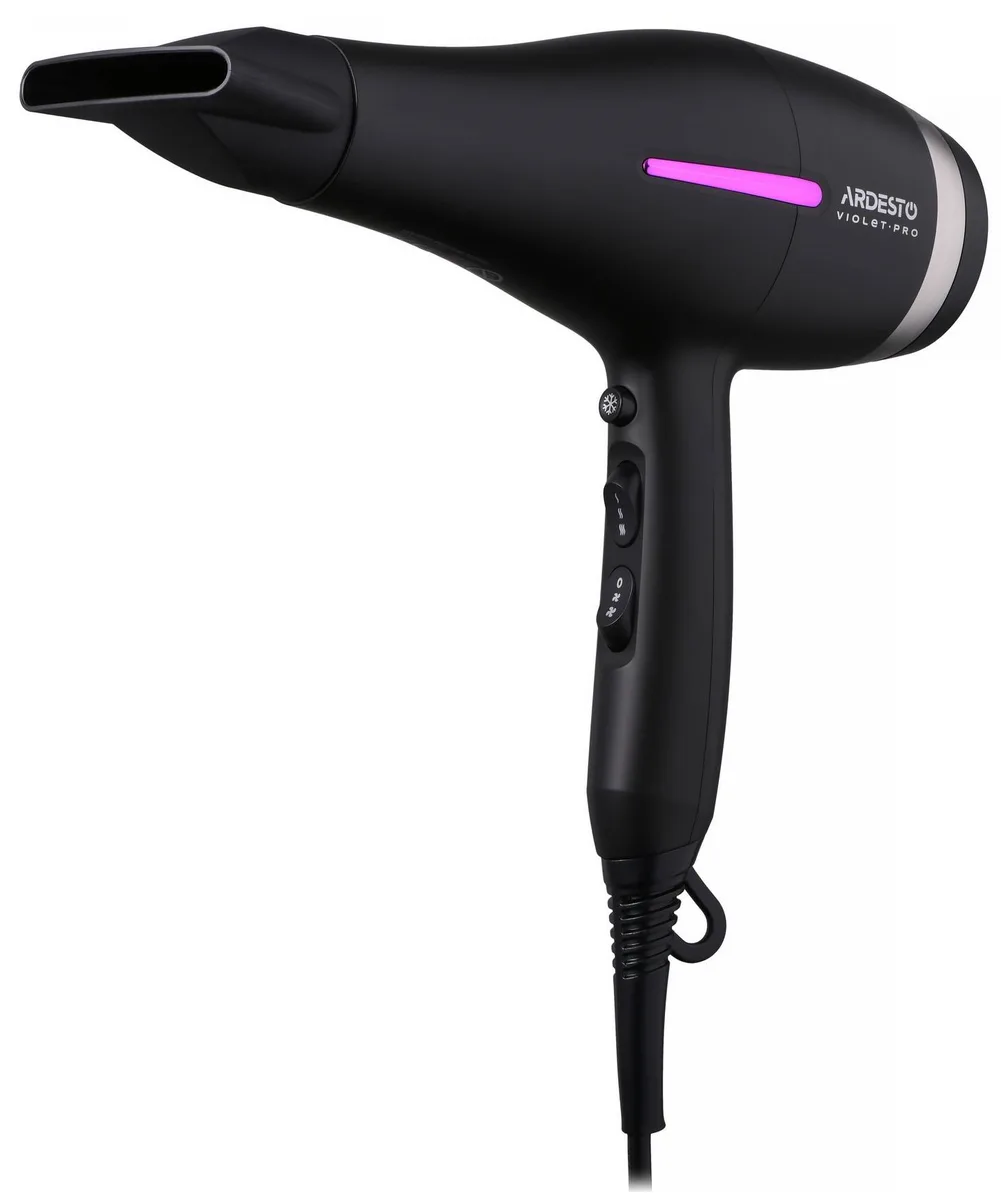 Фен ARDESTO Violet PRO HD-Y223PRO 1850-2200 Вт 2 швидкості 3 режими чорний