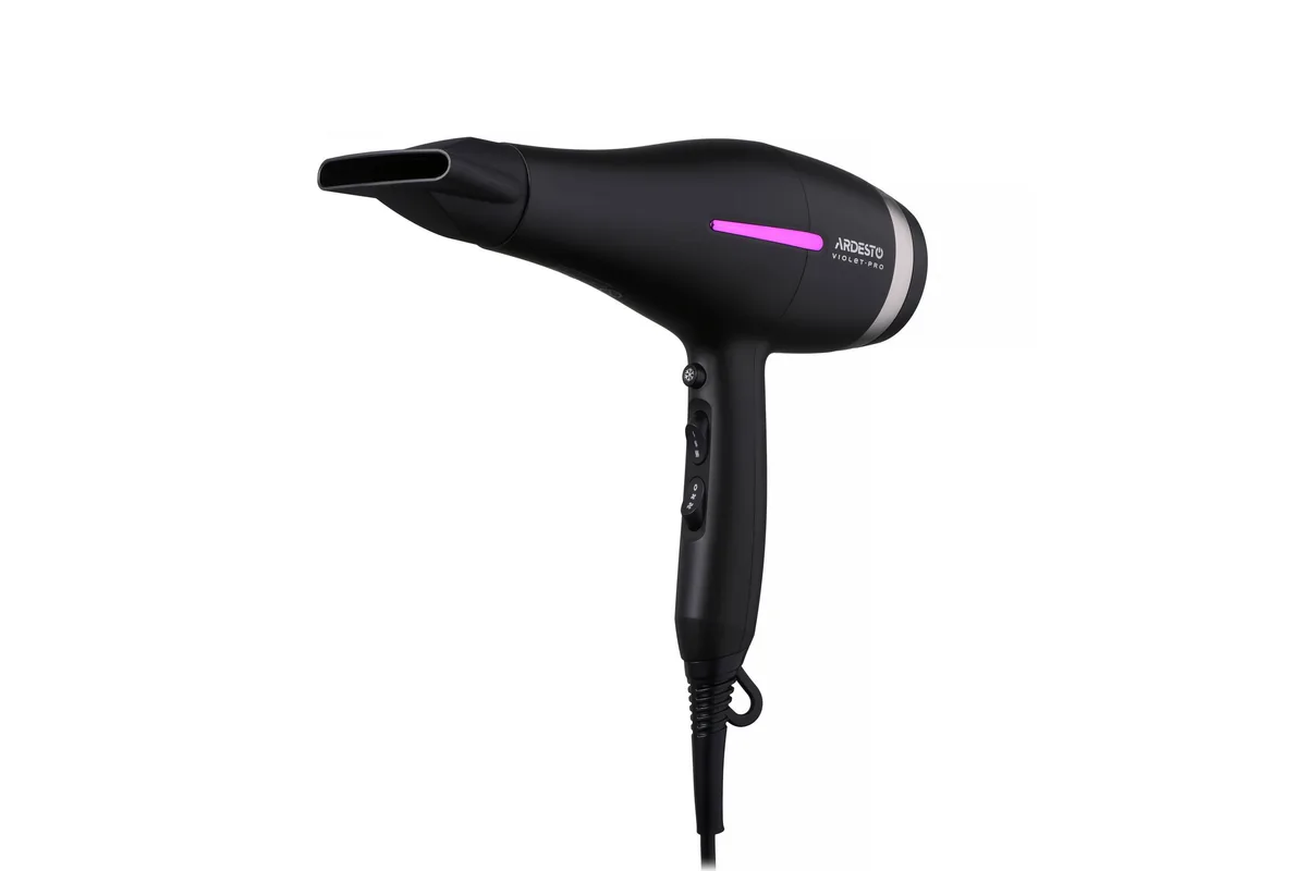 Фен ARDESTO Violet PRO HD-Y223PRO 1850-2200 Вт 2 швидкості 3 режими чорний