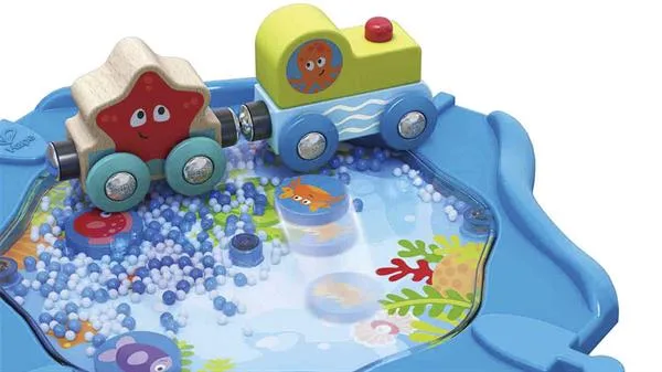 Іграшкова залізниця Hape дерево 24х6х30 см різнокольорова 15 елементів