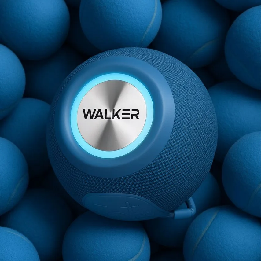 Портативная колонка WALKER 111х111х87 мм Синяя