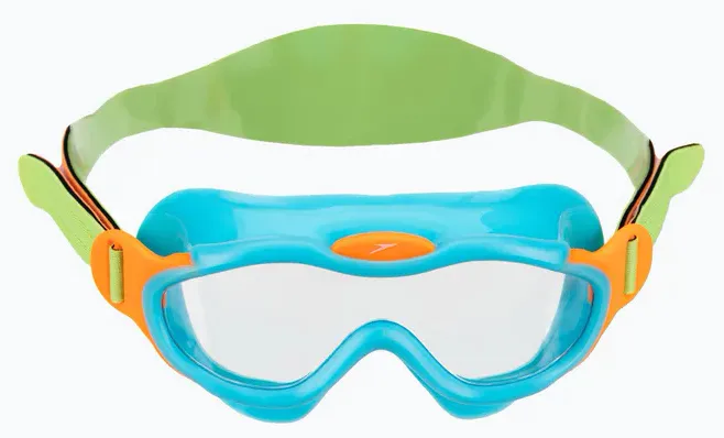 Окуляри-маска SPEEDO CA TPR OSFM бірюзовий помаранчевий салатовий для плавання дітей