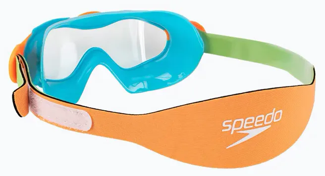 Окуляри-маска SPEEDO CA TPR OSFM бірюзовий помаранчевий салатовий для плавання дітей