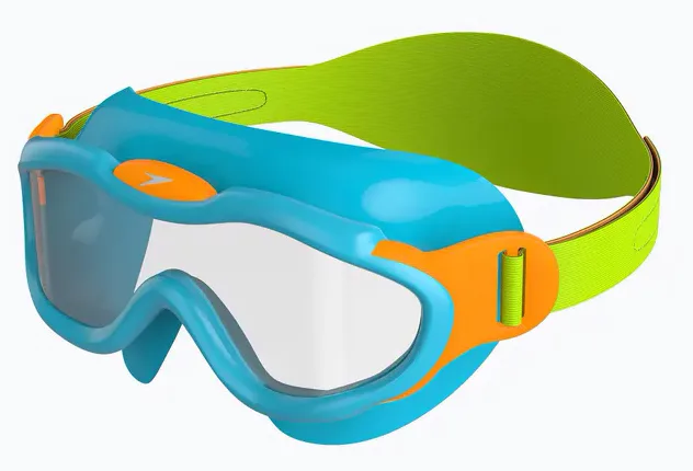 Окуляри-маска SPEEDO CA TPR OSFM бірюзовий помаранчевий салатовий для плавання дітей