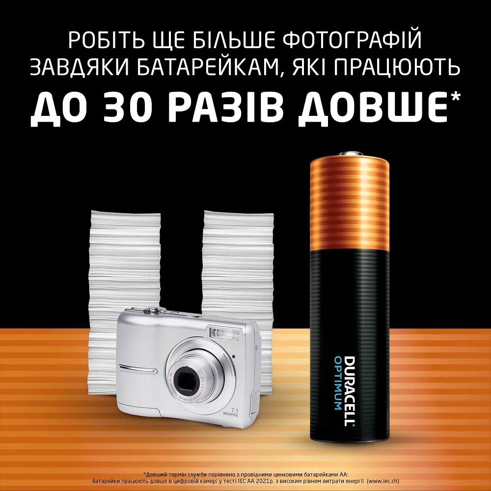 Лужні батарейки Duracell Optimum AA 1,5 В 4 шт.