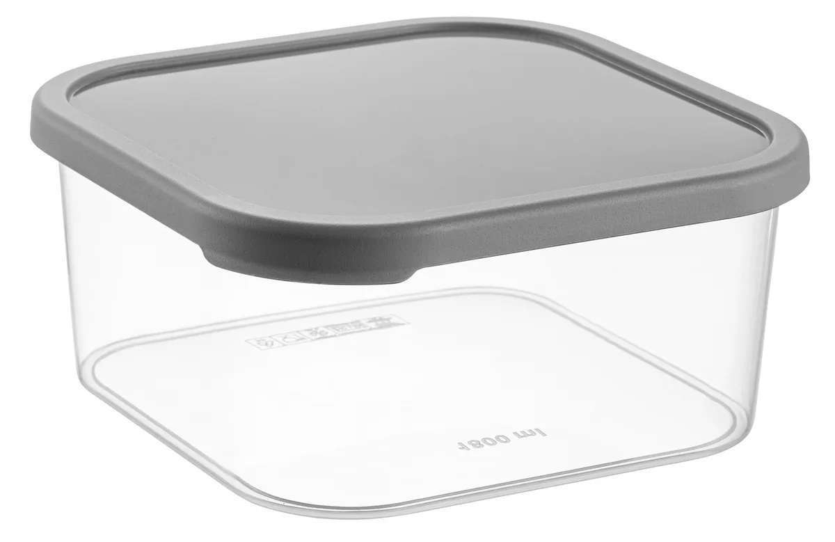 Контейнер Idea Home пластик 17,5х17,5х8 см 1,8 л сірий