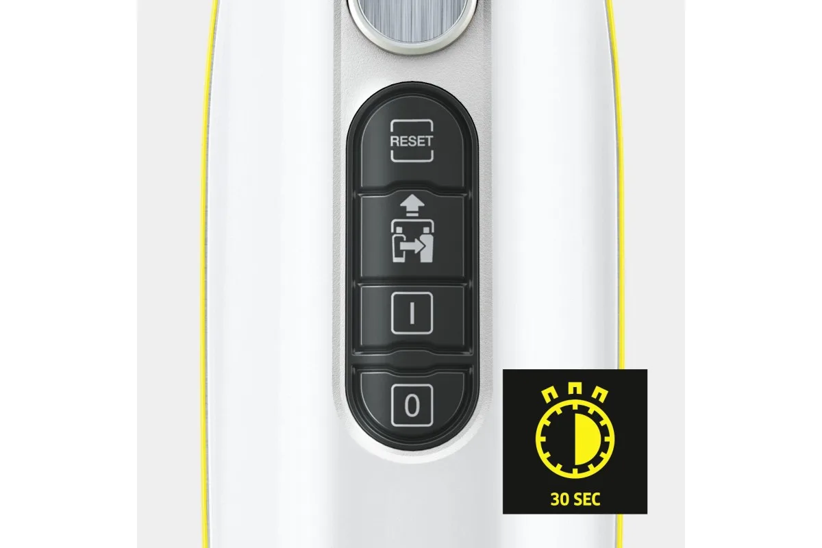 Парова швабра Karcher SC 3 Upright, 1900 Вт, 1000 мл, 3.5 бар, біла - пароочисник для ефективного прибирання.