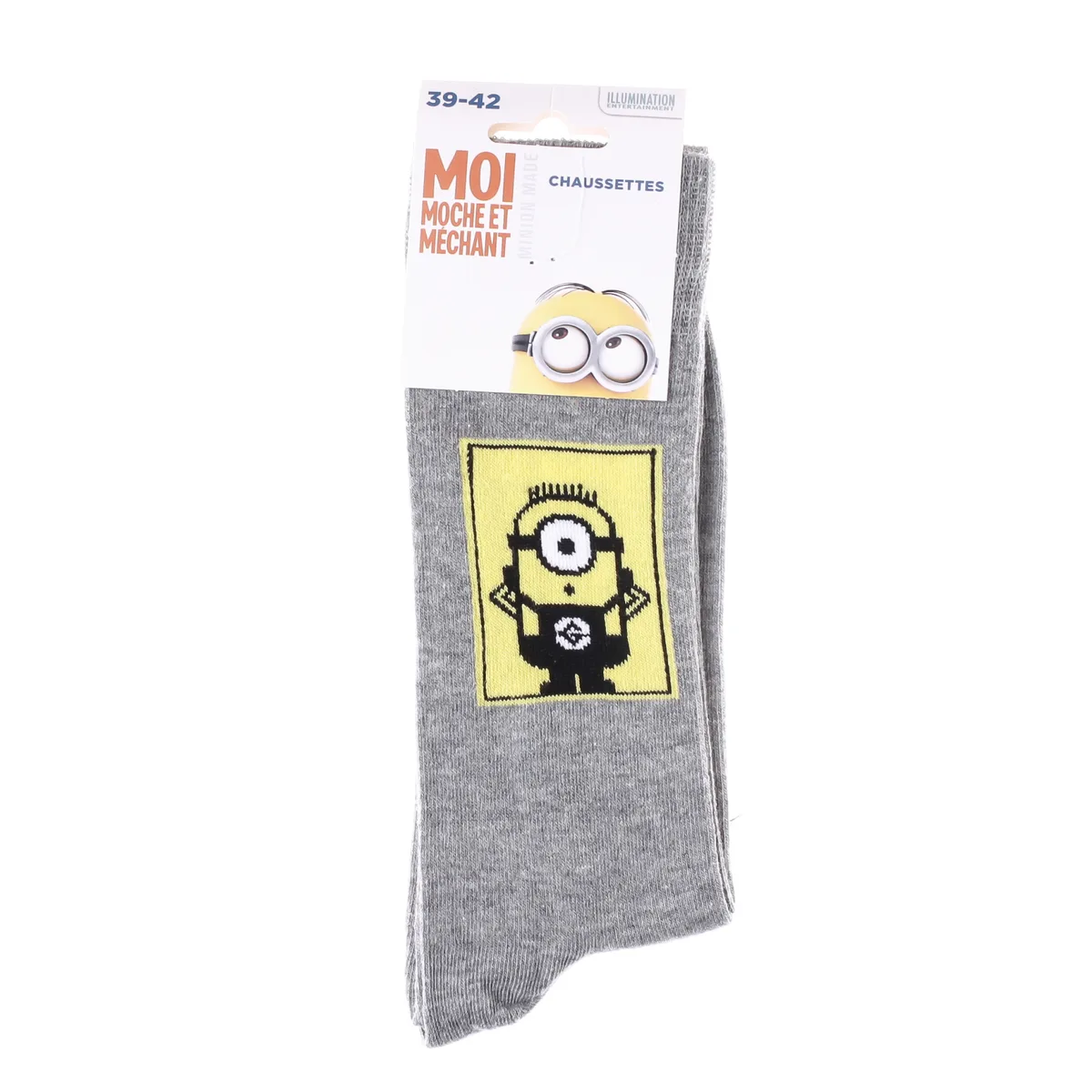 Шкарпетки MINIONS хлопок 43-46 светло-серые
