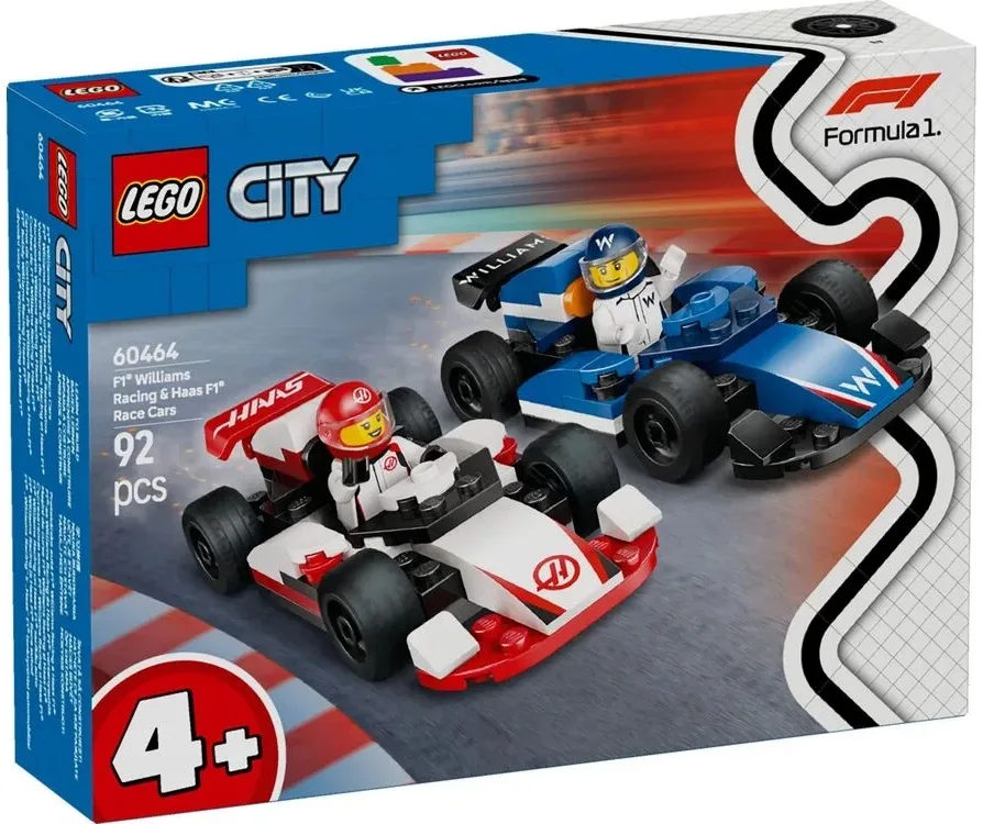 Конструктор LEGO City Автомобілі F1 пластикові різнокольорові для дітей від 4 років