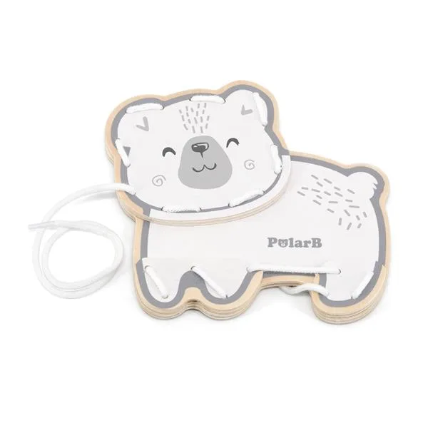 Деревянная шнуровка PolarB 19,5х17,7х4,5 см разноцветная