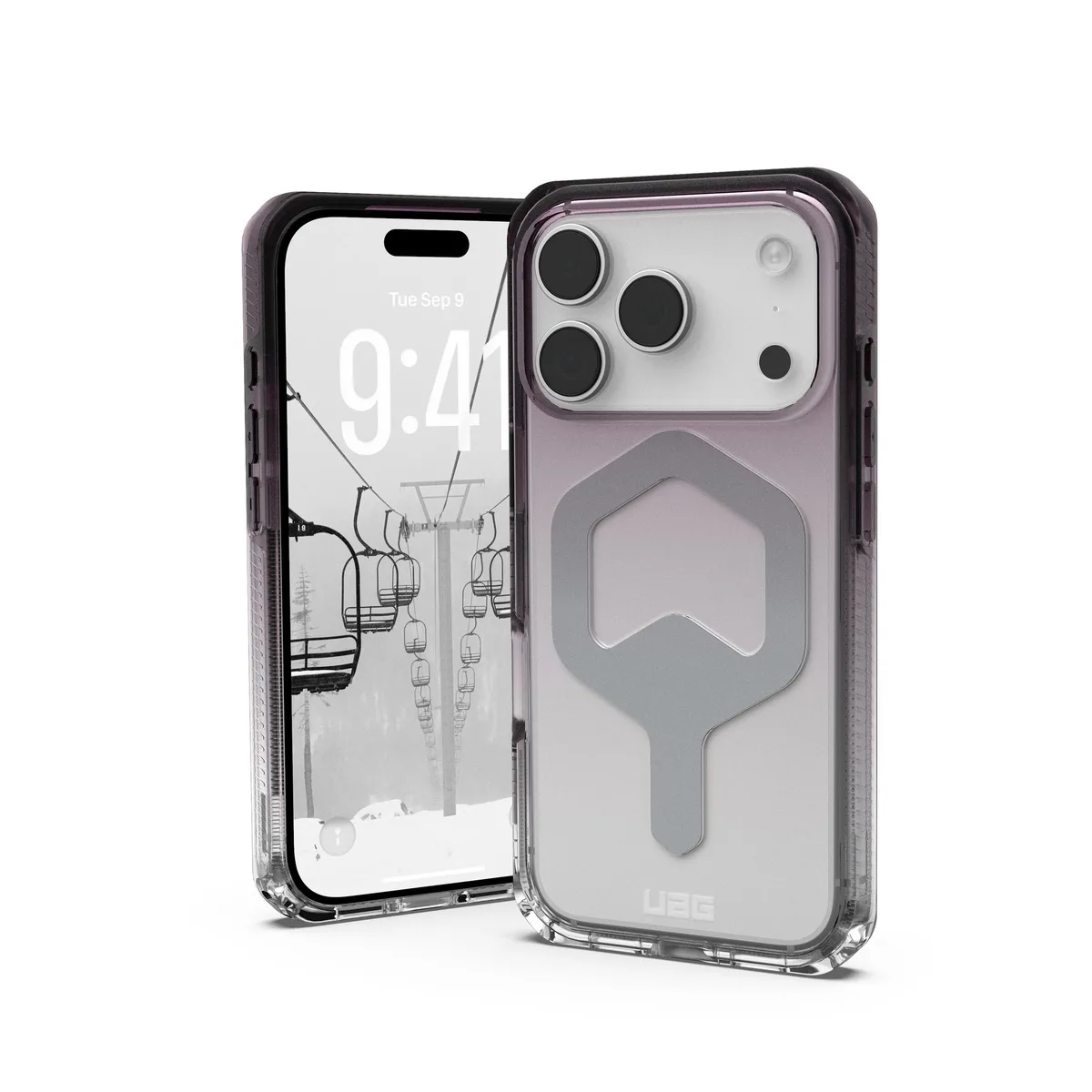 Чохол UAG для iPhone 17 Pro, Plyo MagSafe, Black/Clear Ombre