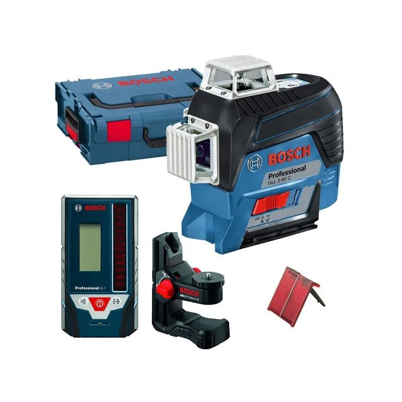 Лазерный нивелир Bosch Professional 12В красный луч до 24м/120м для строительства и ремонта уровень лазерный