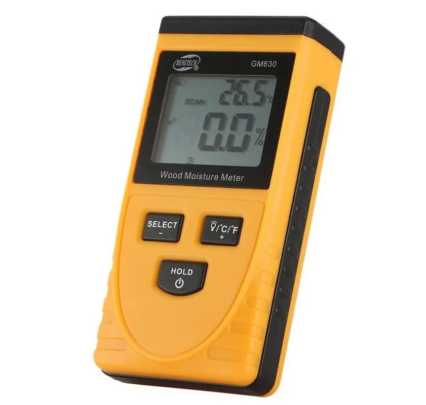 Безконтактний вологомір BENETECH GM630 0,5-79,5% 64х31х126 мм для деревини та будівельних матеріалів