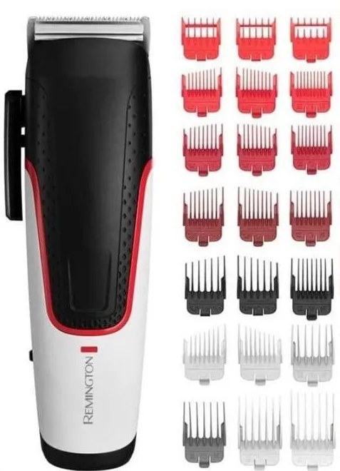 Машинка для стрижки волосся Remington E51 Easy Fade, бездротова, з роторним двигуном, 3 насадки в комплекті, зручний кейс для збер