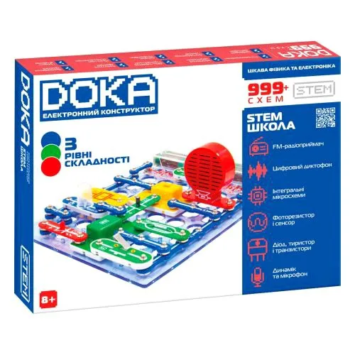 Конструктор електронний Doka Школа 999+ схем для дітей.