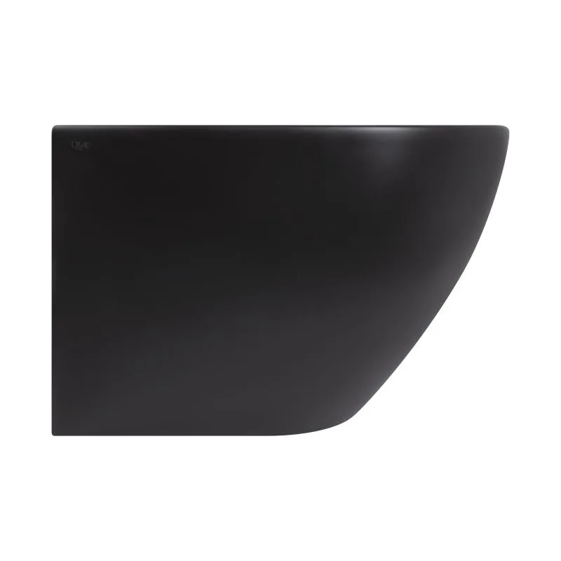 Подвесное биде Qtap Robin QT1355046FMB матовое черное керамическое 375х495х325 мм