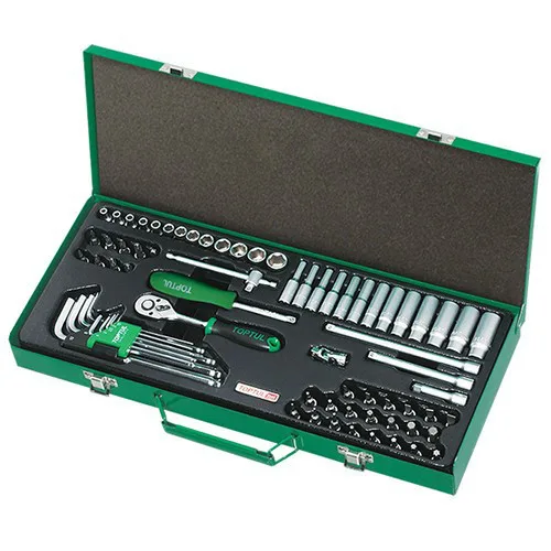 Професійний набір інструментів 72 од. 1/4" метал чорний 44,5х18,8х5 см