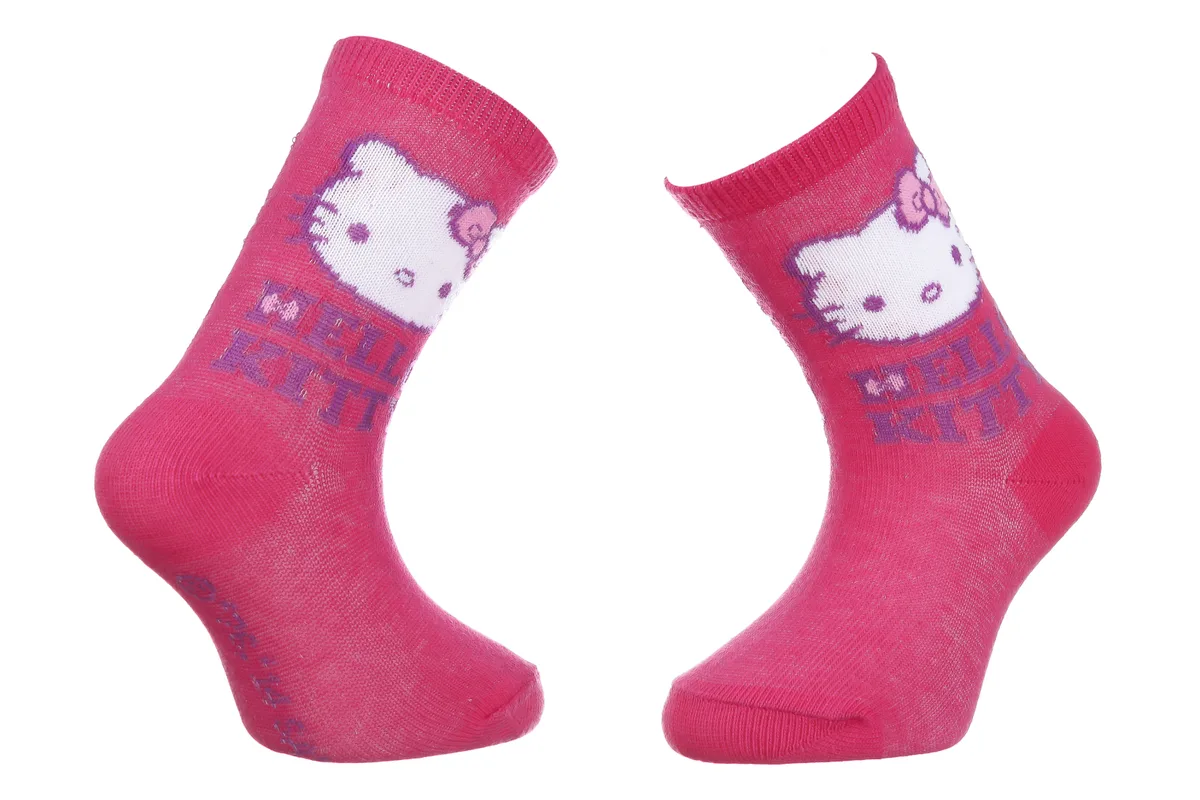 Шкарпетки Hello Kitty 56% бавовна 23-26 пурпурні