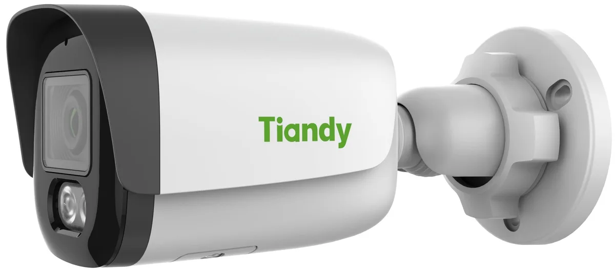 IP-камера Tiandy TC-C38WQ Спецификация: I5W/E/Y/2.8mm/V4.2, 8MP, EW, цветной пулевой, 2.8mm, f/1.6, LED 15м, IR 50м, DC 12V, PoE, IP67, динамик.