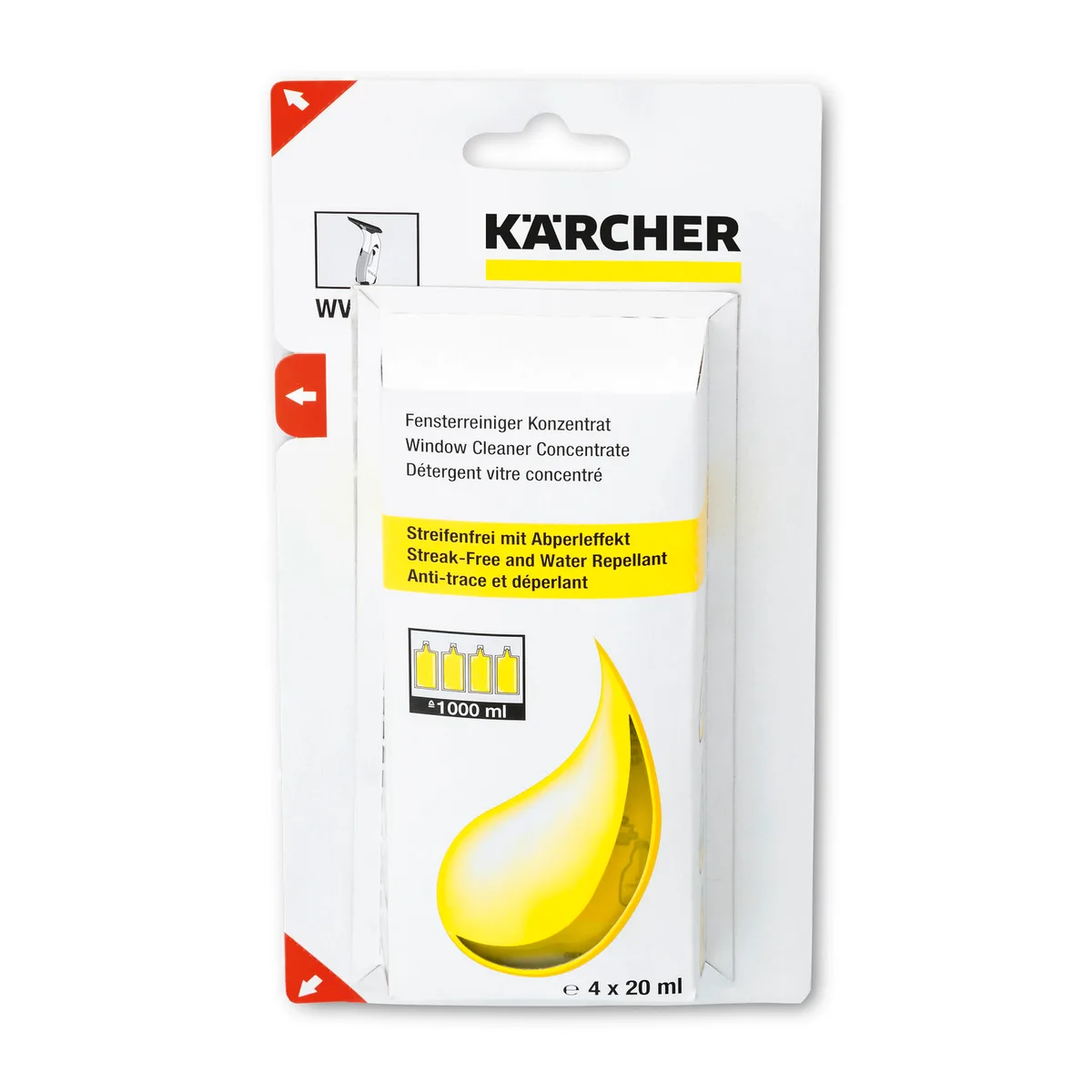 Концентрат для миття скла Karcher RM 503, 4 пакети по 20 мл.