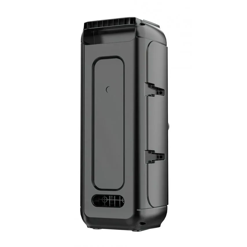 Портативная колонка Bluetooth 30W 2400mAh черная с микрофоном и подсветкой.