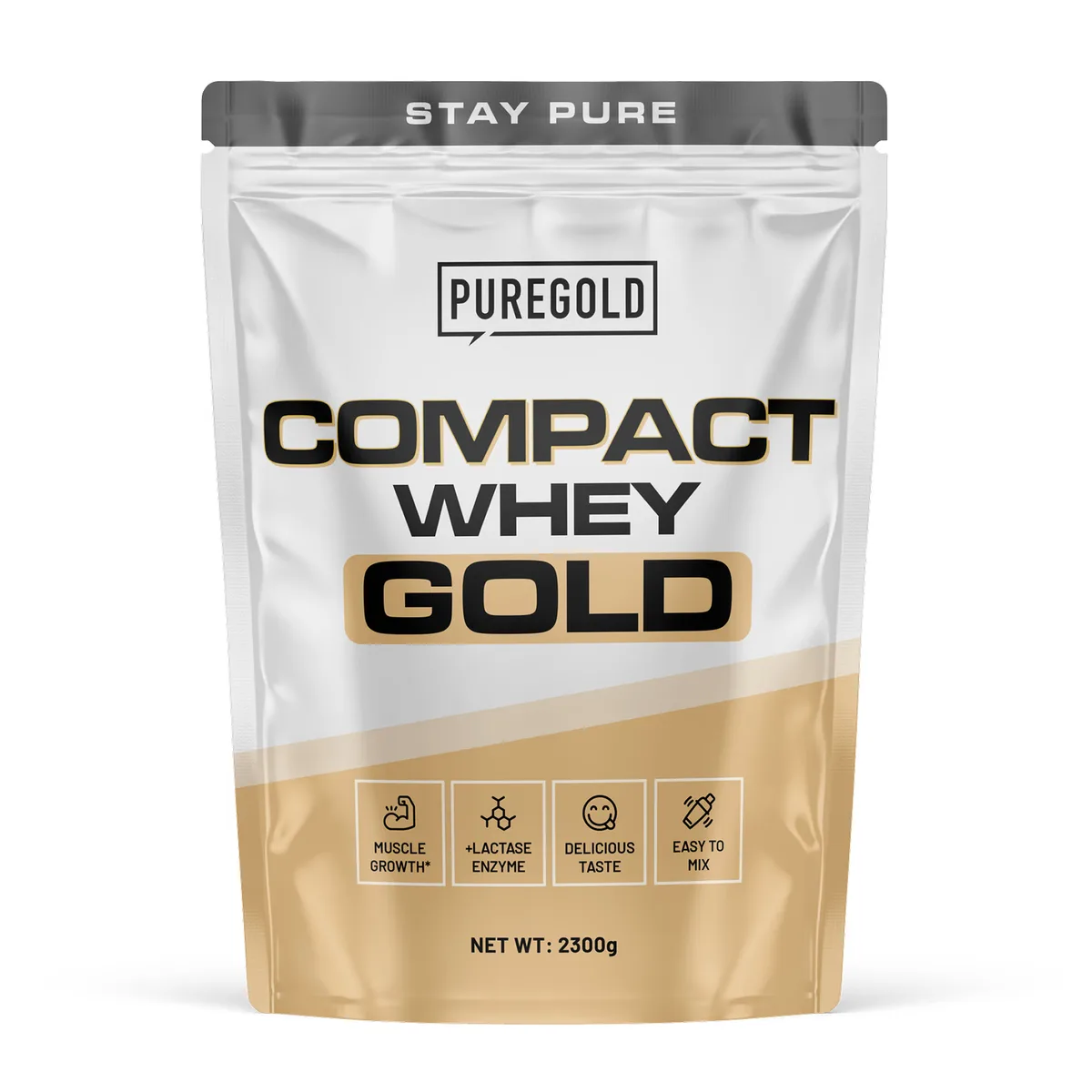 Сироватковий протеїн Pure Gold 2300 г клубничне морозиво