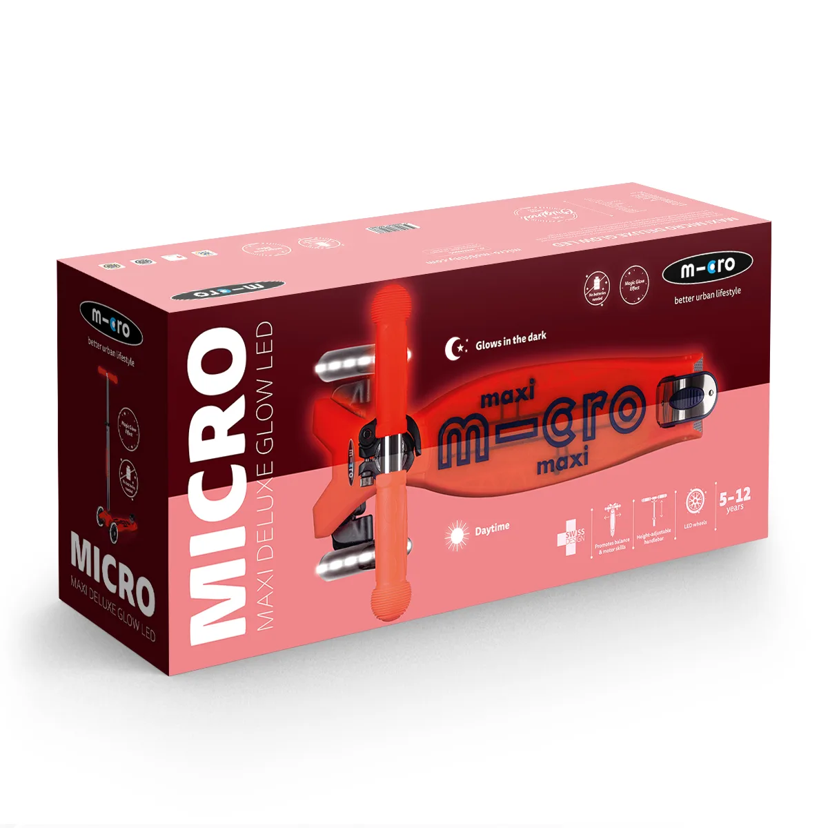 Самокат Micro полиуретан 3 кг красная аура