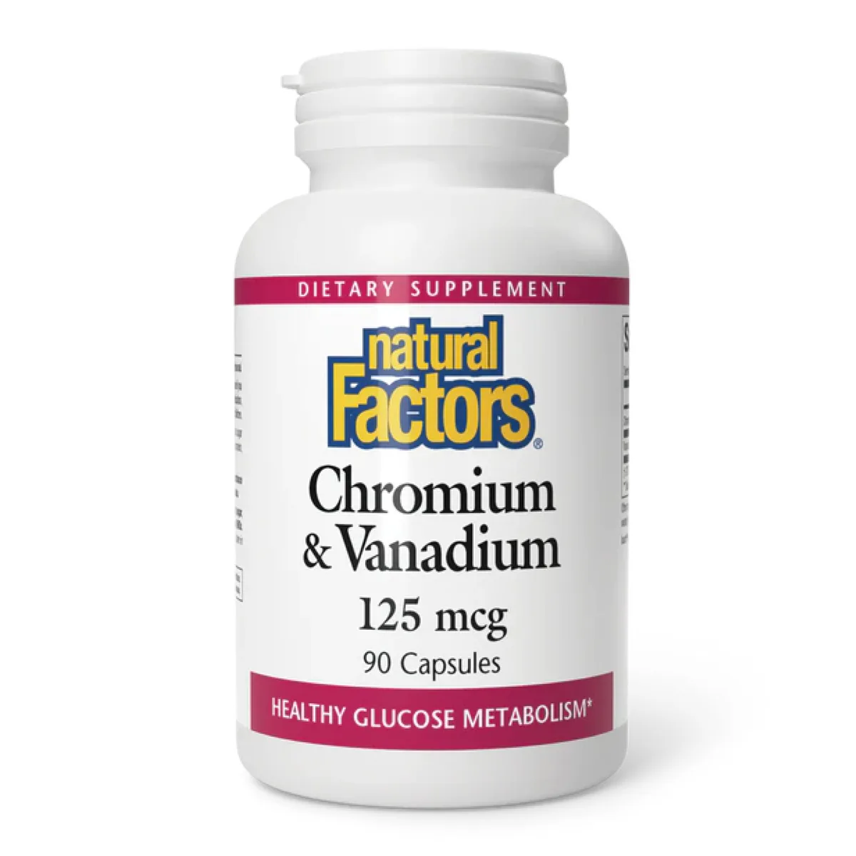 Хром і ванадій Natural Factors 125 мкг 90 капсул