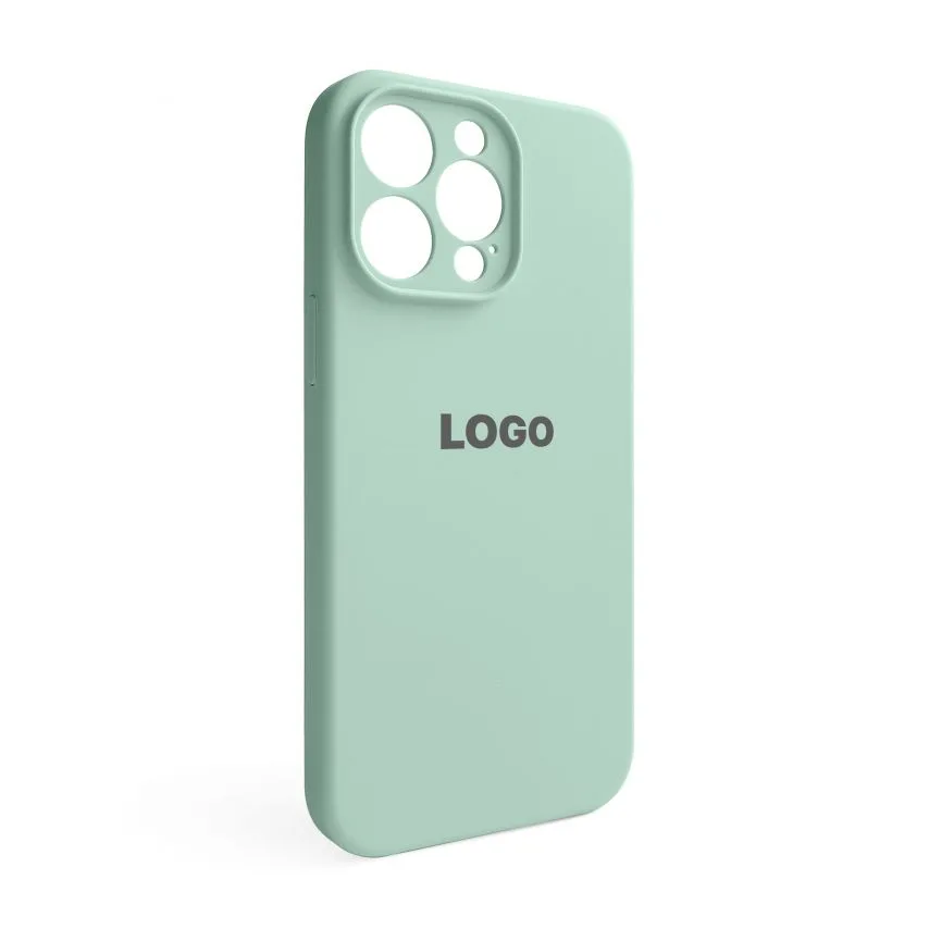 Чохол Silicone Case для Apple iPhone 14 Pro Max силікон бірюзовий закритий низ закрита камера