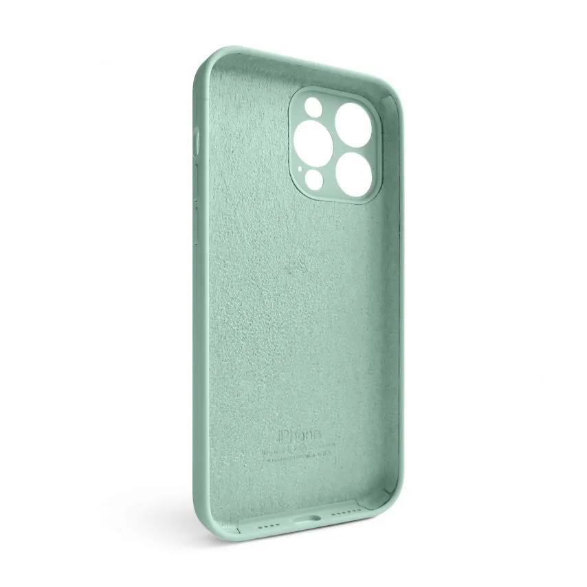 Чохол Silicone Case для Apple iPhone 14 Pro Max силікон бірюзовий закритий низ закрита камера