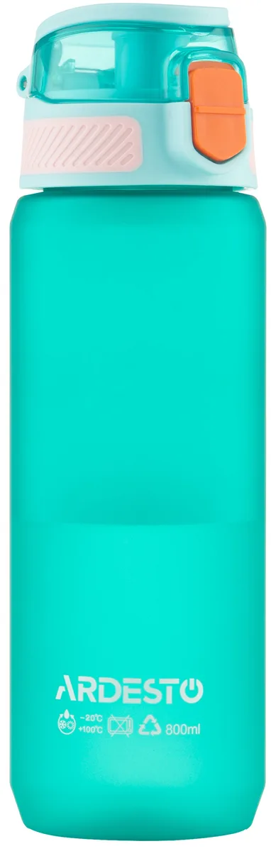 Пляшка для напоїв ARDESTO Matte 800 мл, пластиковий, блакитного кольору.