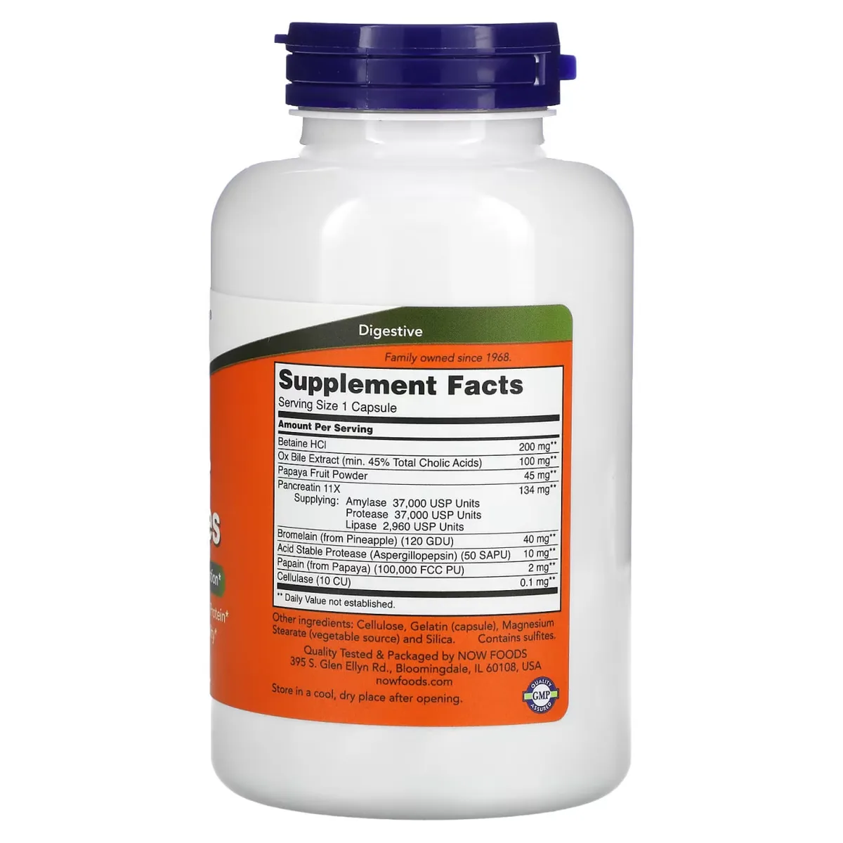 Поживні ферменти Now Foods 180 капсул для ефективного травлення