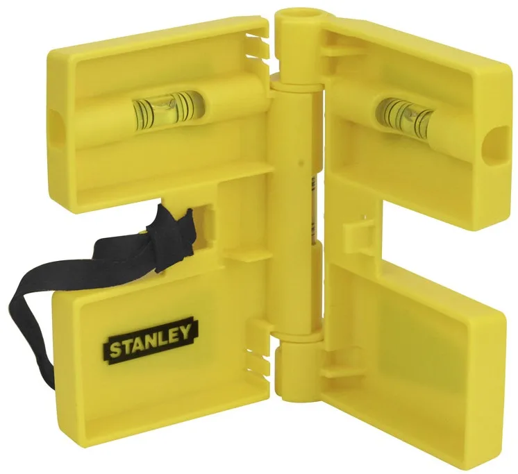 Уровень Stanley, 14 см, 3 капсулы, складной, для монтажа стоек, пластиковый, с магнитом