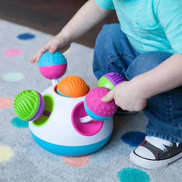 Іграшка Fat Brain Toys Klickity сенсорна лабораторія 21х21х18 см різнокольорова