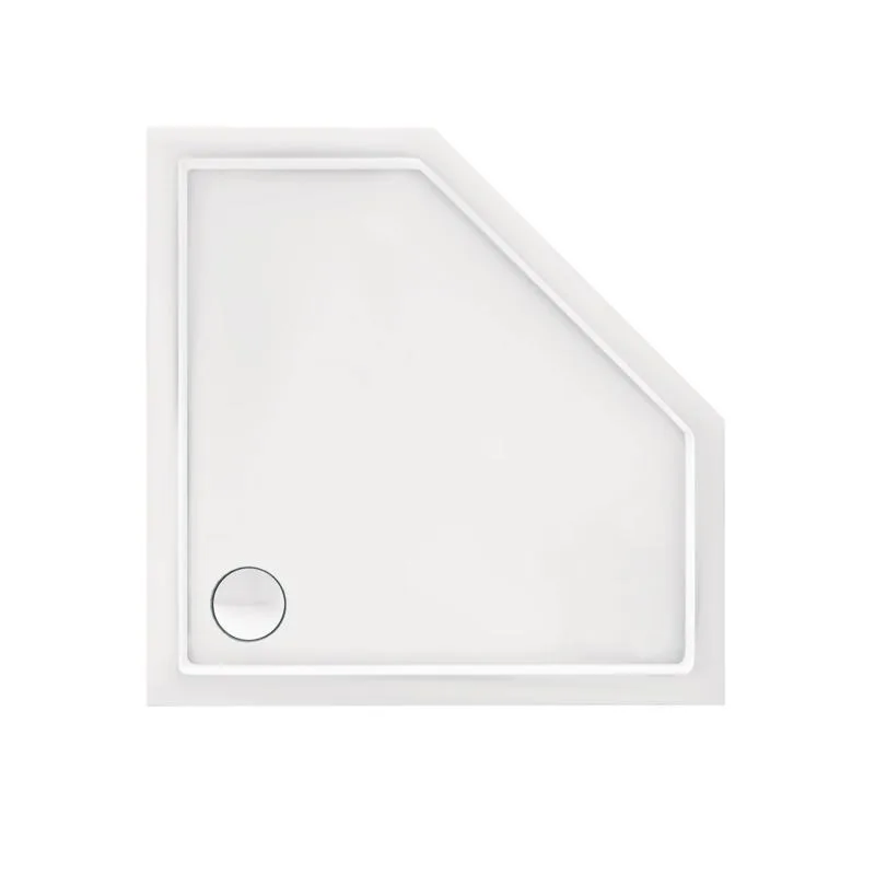 Душевой поддон Qtap Diamond 100x100 см акриловый белый с сифоном