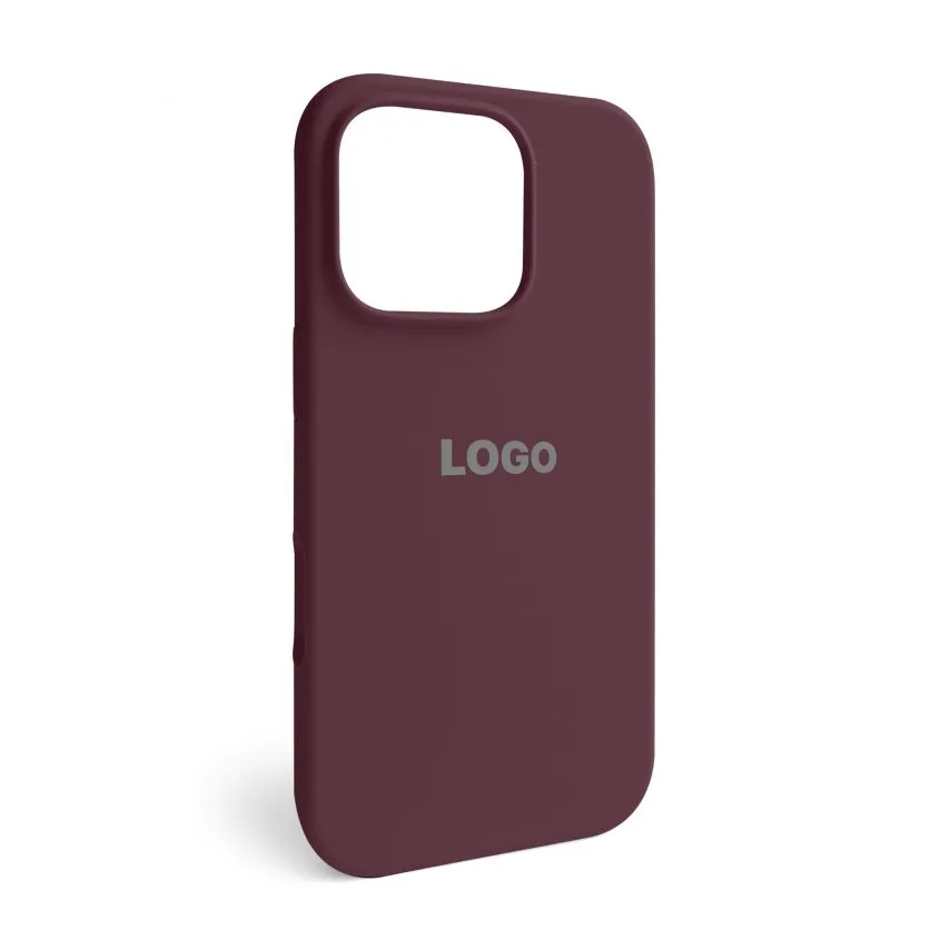 Чохол Silicone Case для Apple iPhone 16 Pro силіконовий бордовий