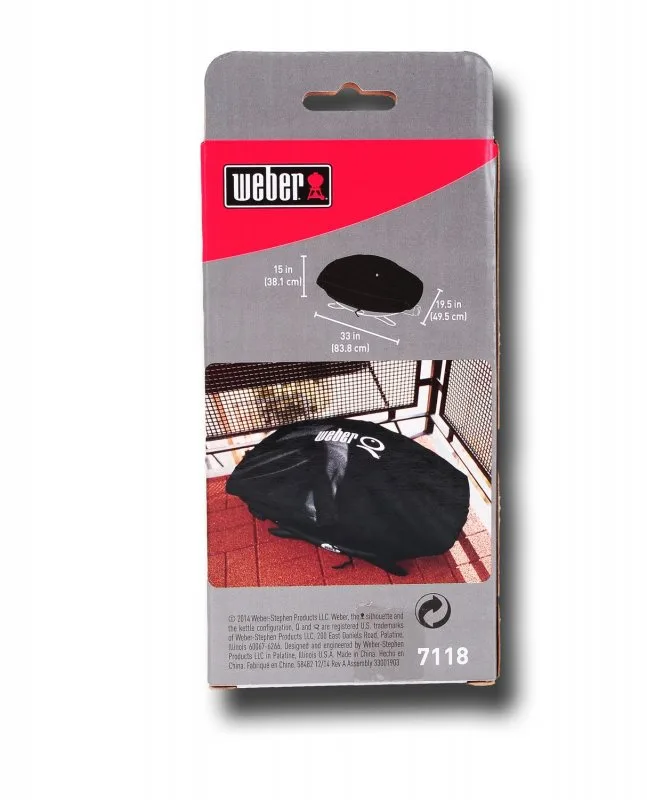 Чехол премиум Weber ПВХ черный для гриля Q2000