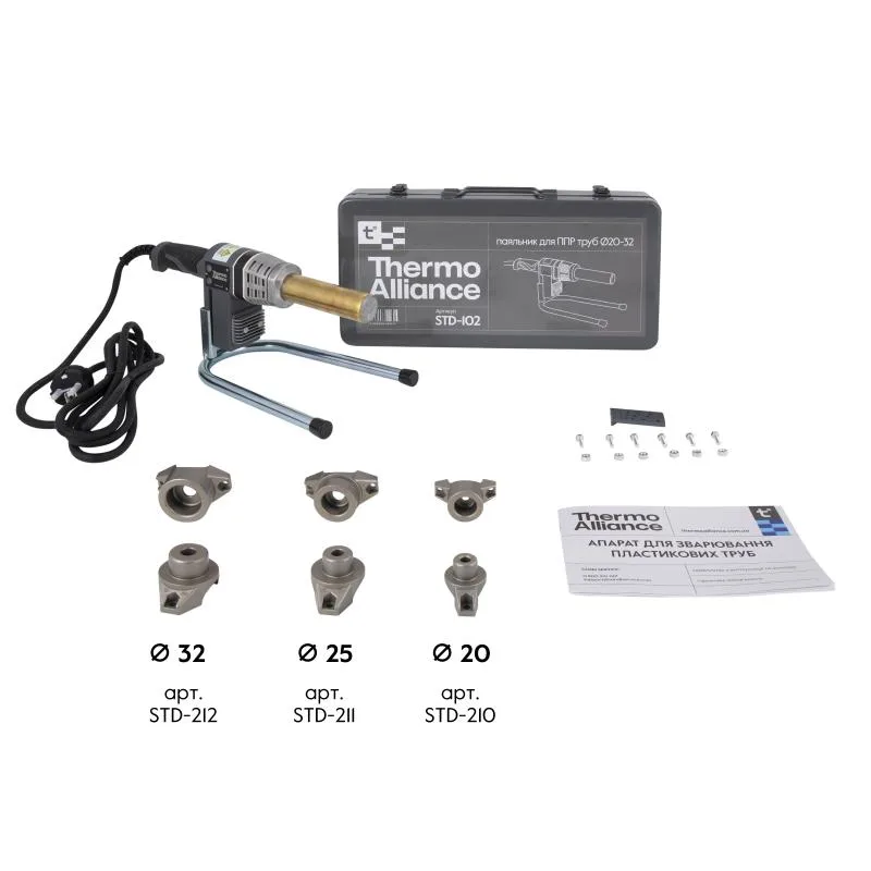 Паяльник автоматичний Thermo Alliance STD-102 700W для пластикових труб Ø20-32 мм