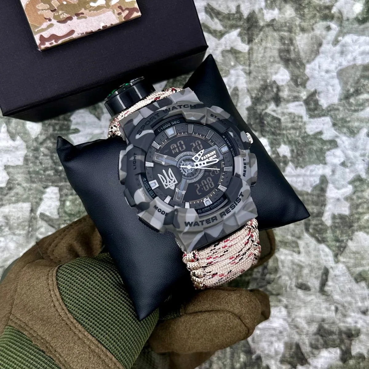 Часы Patriot полимер 61 г камуфляж Пустынный камуфляж