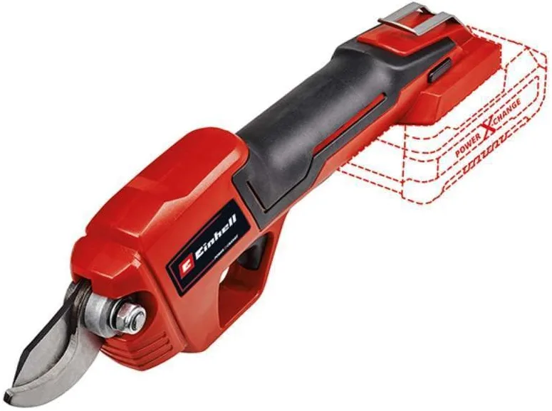 Акумуляторний секатор Einhell GE-LS 18 Li-Solo 18В PXC для гілок до 28 мм, вага 0.9 кг, без батареї та зарядного пристрою.