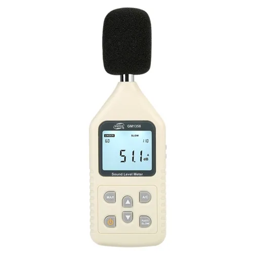 Цифровий шумомір Benetech GM1358 30-130 дБ пластик 207х70х29 мм чорний