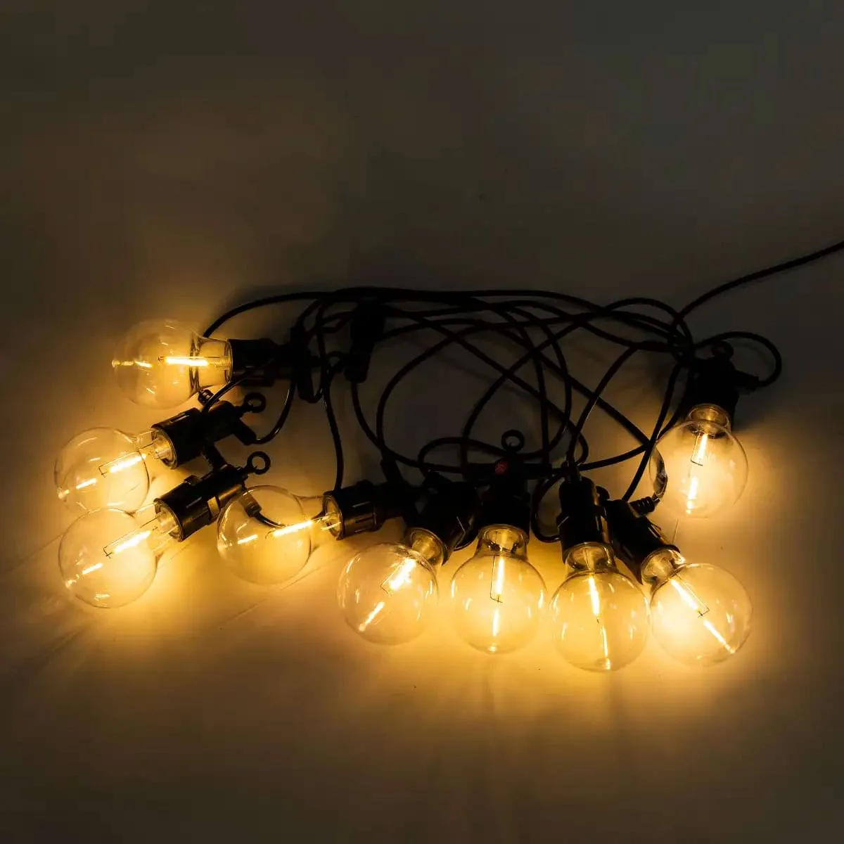 Ретро гірлянда вулична 10 LED 5 м жовта