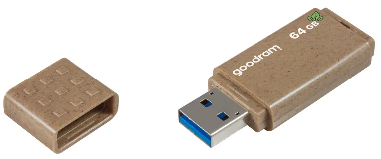 Флешка Goodram 64 ГБ USB 3.0 пластик коричнева