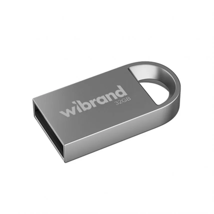 Флеш-пам'ять USB Wibrand метал 32Гб срібна