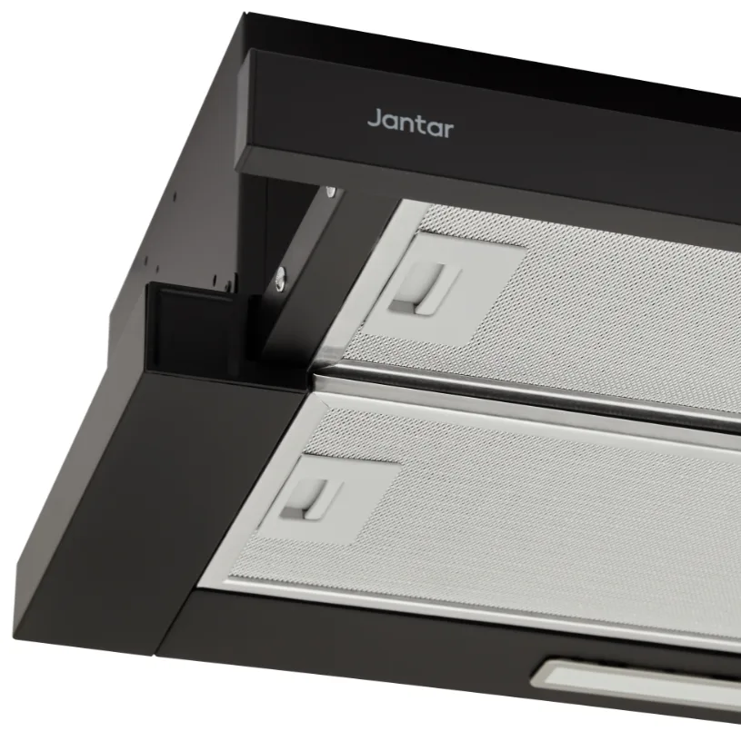 Телескопическая вытяжка Jantar, черный металл, 60 см, 1000 куб. м/ч, LED.