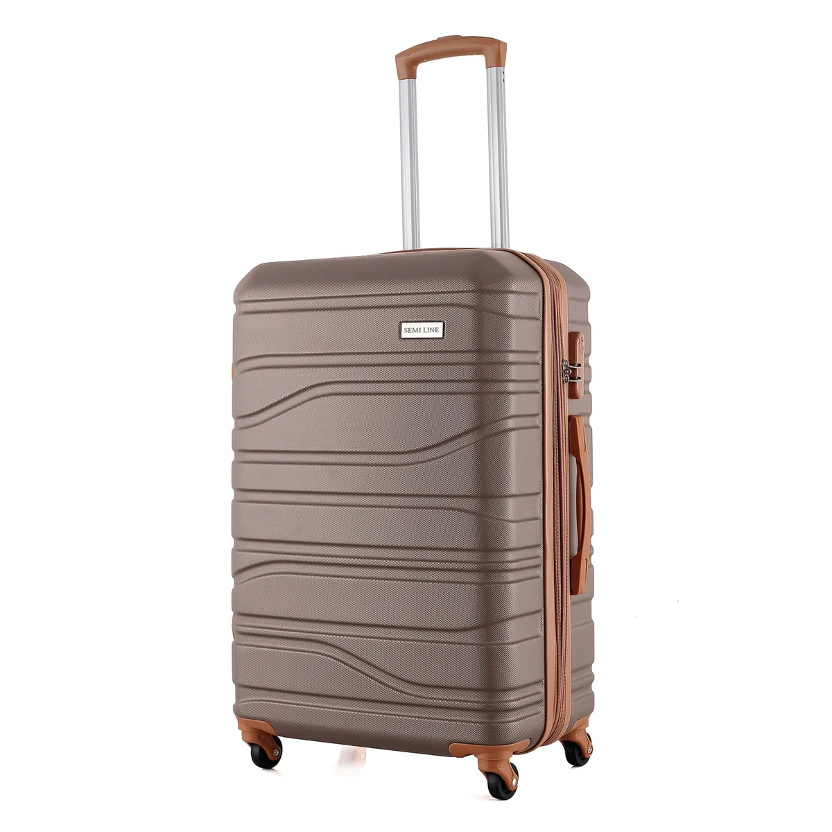 Валіза ABS 24" середня коричнева