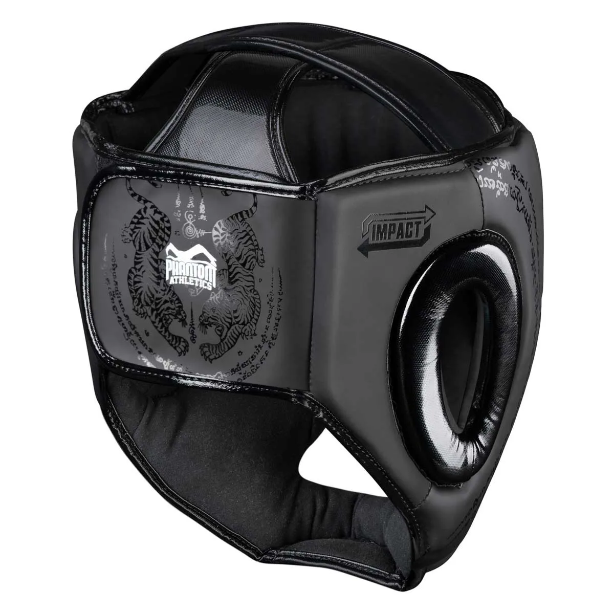 Боксерський шолом Phantom PU-шкіра універсальний чорний
