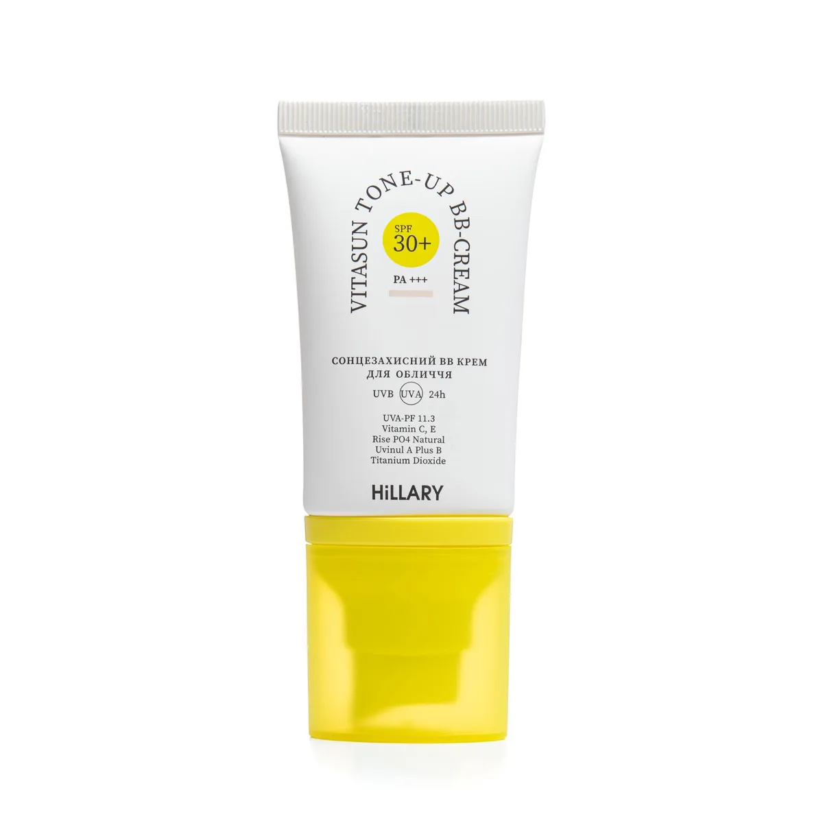 Сонцезахисний BB-крем для обличчя SPF30+ Ivory HiLLARY VitaSun Tone-Up BB-Cream All Day Protect SPF30+, 40 мл