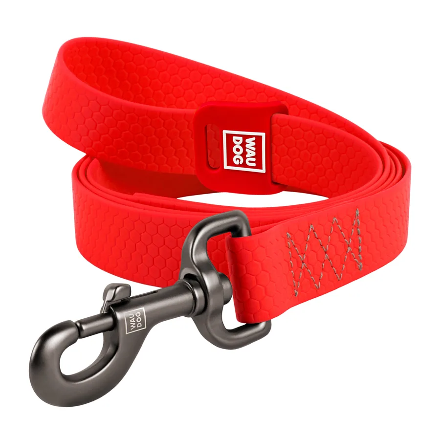 Повідець WAUDOG Waterproof L-XXL 25 мм Collartex червоний 122 см