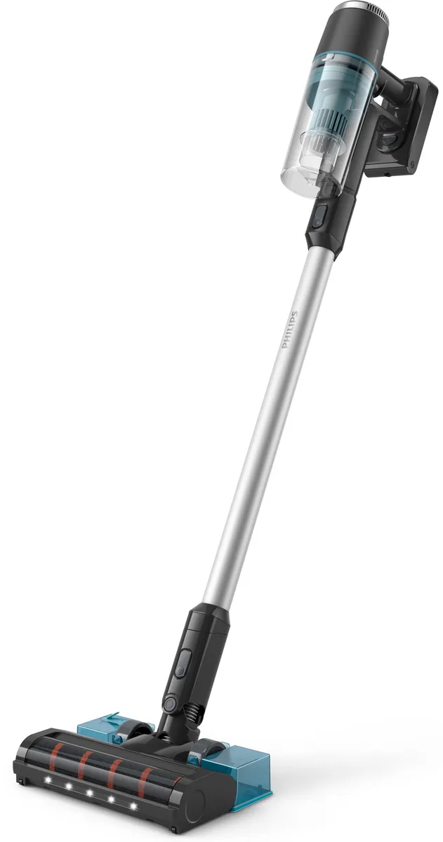 Безпровідний пилосос Philips 3000 Series, об'єм контейнера - 0.27 л, автономна робота до 60 хв, вага - 1.5 кг, турбо-режим, сірий.