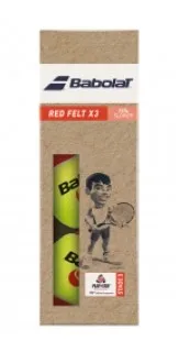 М'ячі для тенісу Babolat гума 3 balls червоні
